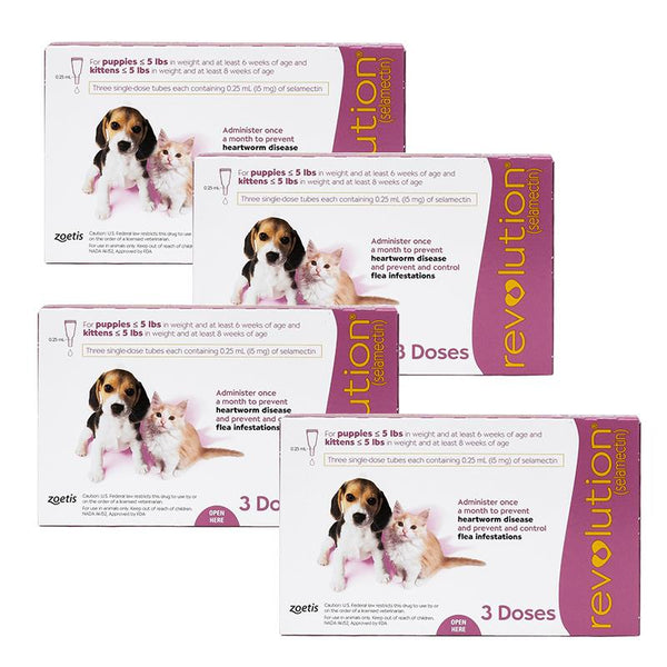 Revolution Pink For Kittens & Puppies up to 5.51lbs (2.5kg)