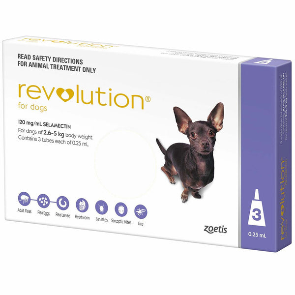 Revolution Purple For Very Small Dog 5-10lbs (2.5-5kg)