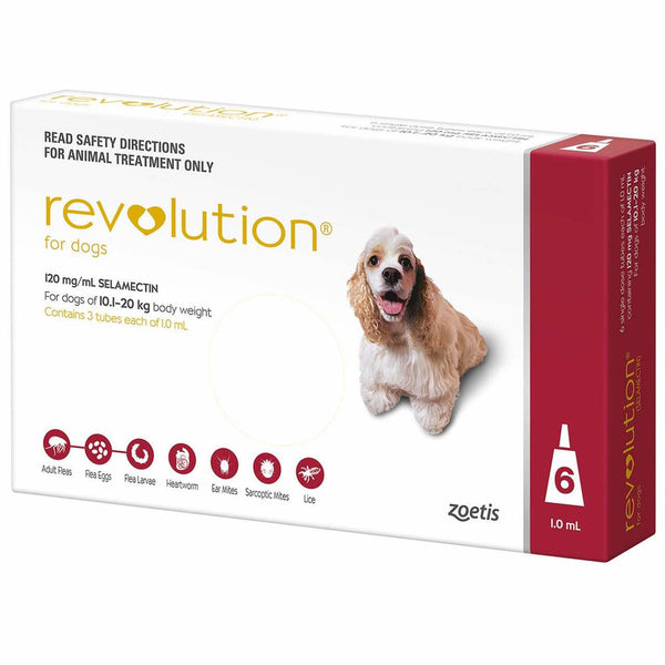 Revolution Red For Medium Dog 22-44lbs (10-20kg)