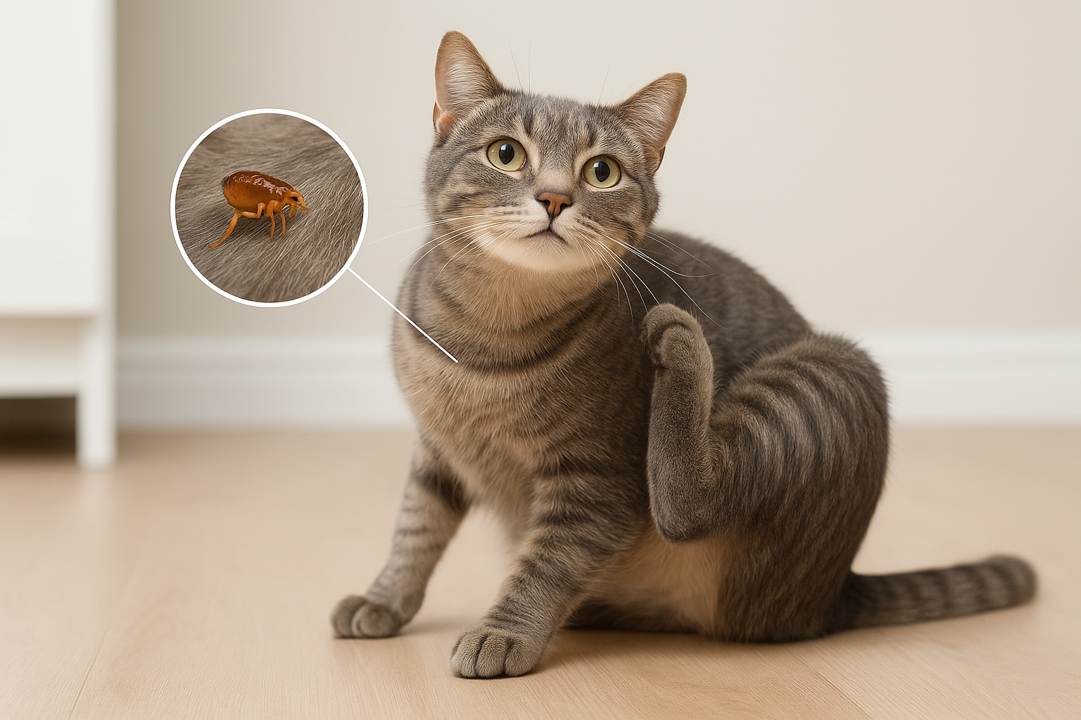 Illustration of Flea Protectant For Outdoor Cats