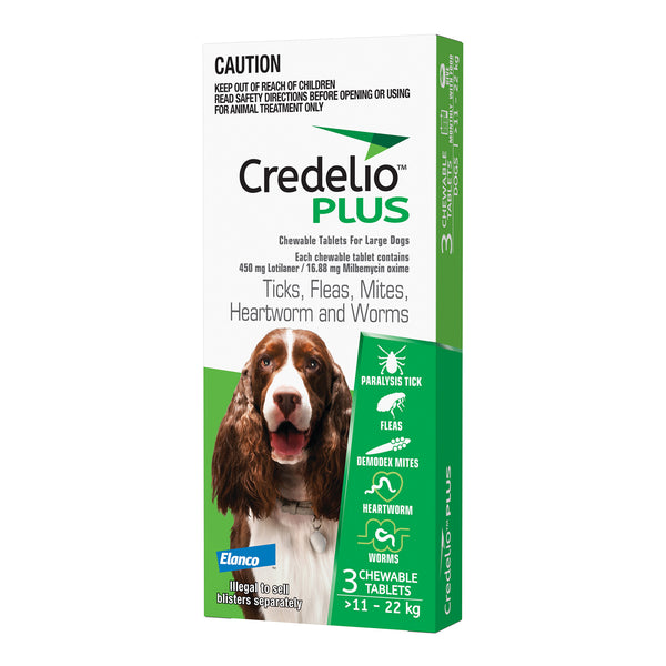 Credelio Chewable Tablet 450mg For Dogs 25.1-50 lbs (11-22 kg)