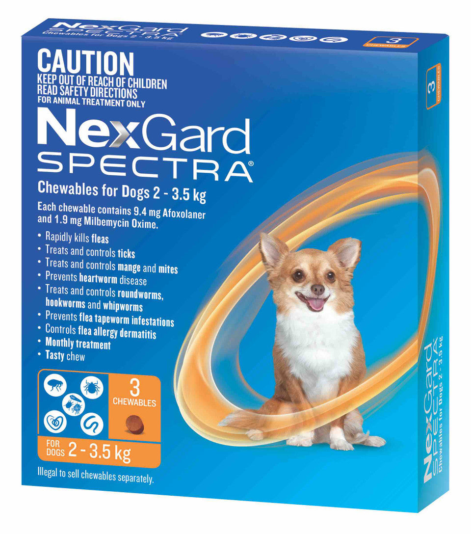 Nexgard Spectra Flea, Tick, Heartworm for Extra Small Dog