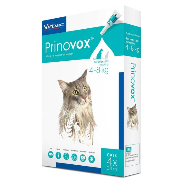 Prinovox For Large Cats 9-18 lbs (4-8 kg) - 4 Pack