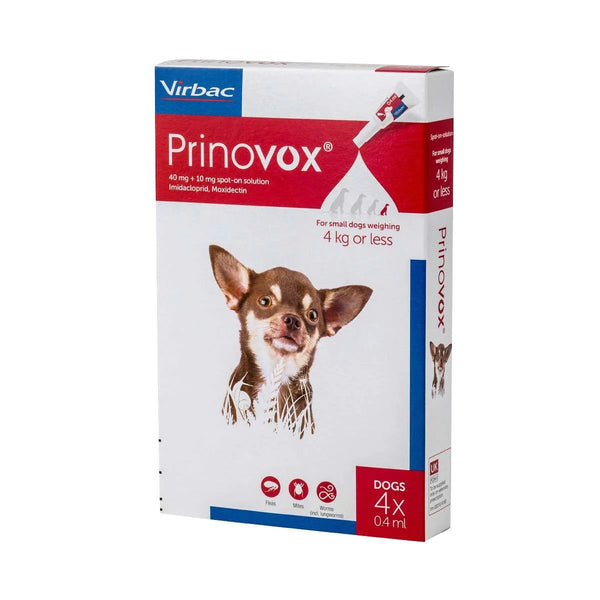 Prinovox For Small Dogs Under 9 lbs (4 kg) - 4 Pack