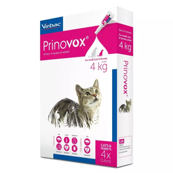 Prinovox Spot-On for Cats & Ferrets Under 9 lbs (4 kg) – 4 Pack