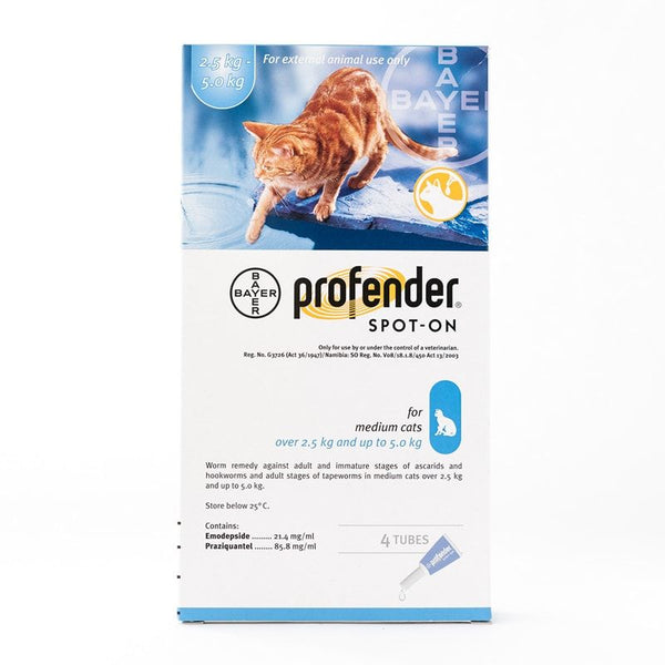 Profender Spot-On For Medium Cats 5.5-11lbs (2.5-5kg) 4 Tubes