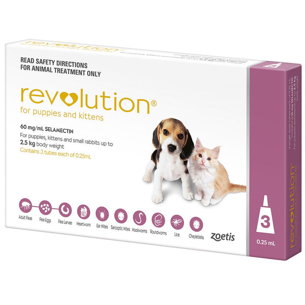 Revolution Pink For Kittens & Puppies up to 5.51lbs (2.5kg)