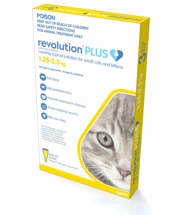 Revolution Plus For Kittens & Small Cats 2.8-5.5 lbs (1.25-2.5kg)
