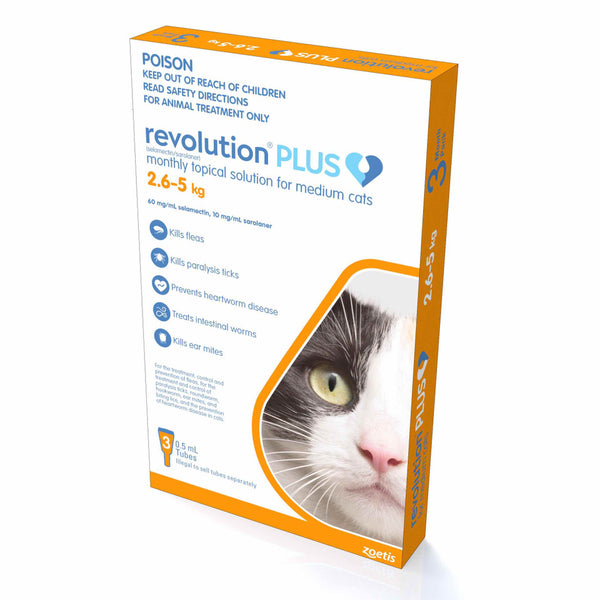 Revolution Plus For Medium Cats 5.6-11 lbs (2.6-5kg)