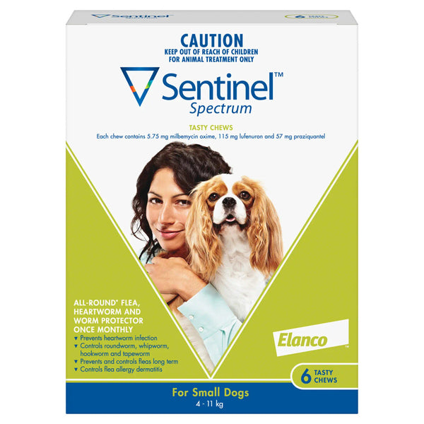Sentinel Spectrum Tasty Chews for Small Dogs 9-25lbs (4-11kg)