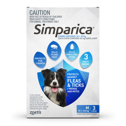 Simparica Chewables For Medium Dogs 22.1-44 lbs (10-20kg)