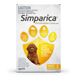 Simparica Chewables For Tiny Dogs 2.8-5.5 lbs (1.3-2.5kg)
