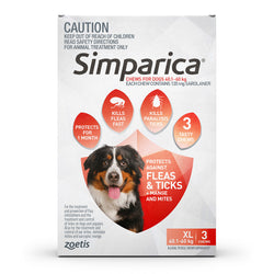 Simparica Chewables For X-Large Dogs 88.1-132 lbs (40-60kg)