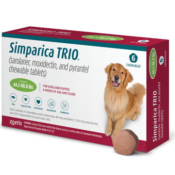 Simparica Trio For Dogs 44.1-88 lbs (20-40 kg)