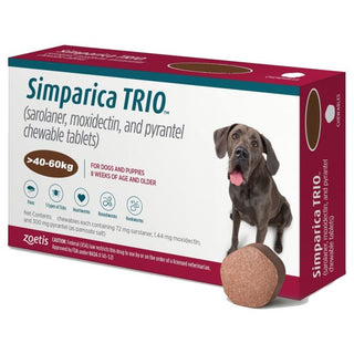 Simparica Trio For Dogs 88.1-132 lbs (40-60 kg) 3 Pack