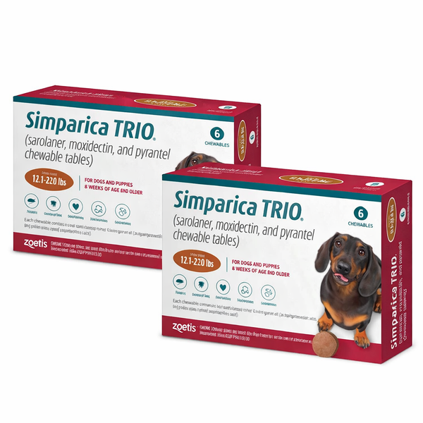 Simparica Trio For Dogs 11.1-22 lbs (5-10 kg)