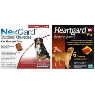 NexGard & Heartgard (Brown) Combo Dogs 25-50 kg - 6 pack | 79Pets.com