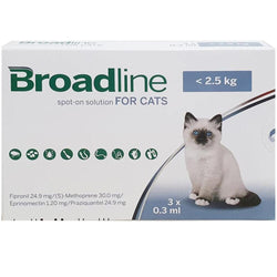 Broadline Spot-On for Cats Less Than 5.5 lbs (2.5kg) 3 Pack | 79Pets.com