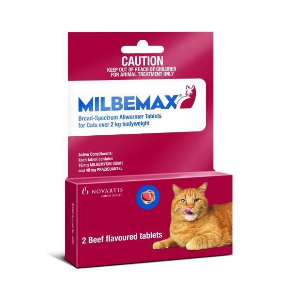 Milbemax Chewable For Large Cats 4.4-17lbs (2-8Kg) 2 Tablet | 79Pets.com