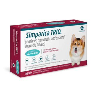 Simparica Trio for Dogs 22.1-44 lbs (10-20 kg)