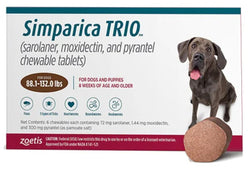 Simparica Trio for Dogs 88.1-132 lbs (40-60 kg) 3 Pack | 79Pets